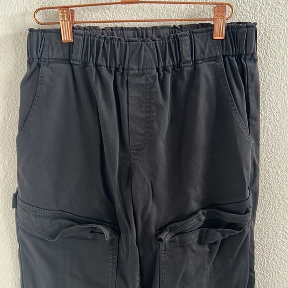 Young Fabulous & Broke Black Cargo Jogger Pants Cinched Waist and Ankles Medium - Picture 3 of 10